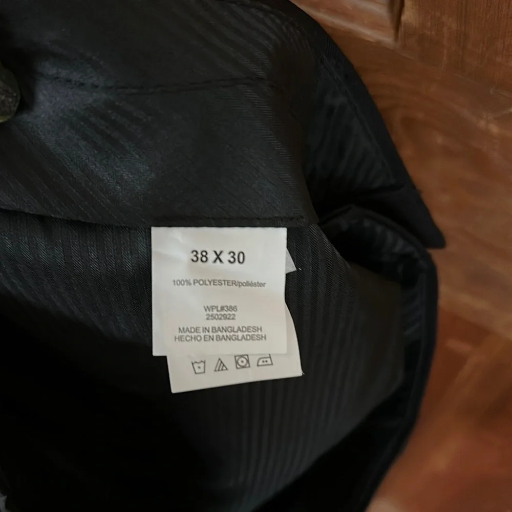 Kenneth Cole Reaction Stretch Gabardine Black Dress Pants Size 38X30